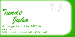 tunde juha business card